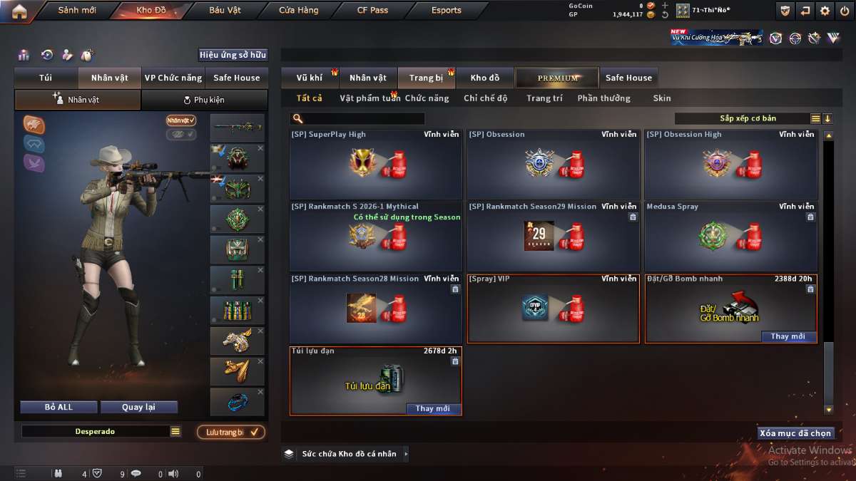 shop acc cf uy tin gia re